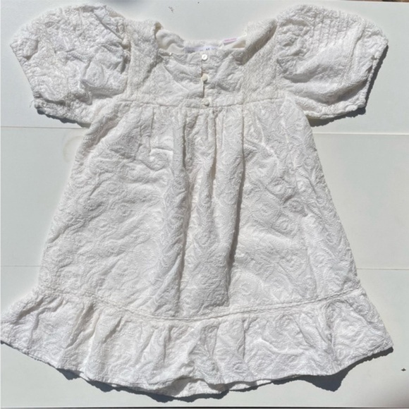 Zara Cotton Off White Puff Sleeve Baby Doll Kids Dress - Picture 6 of 13